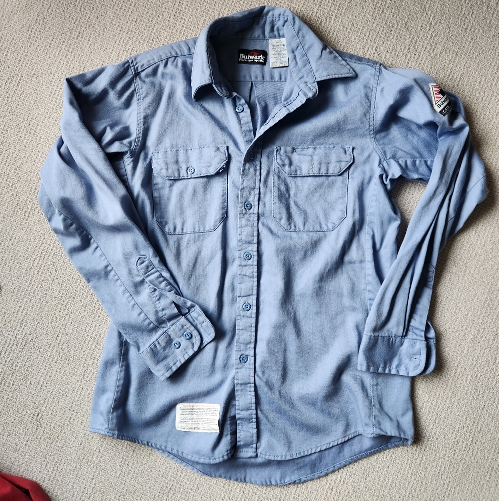 Bundle of two Men's Long Sleeve Fire Resistant Button-up Shirts